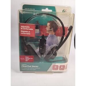 Logitech ClearChat Stereo Silver/Black Headband PC Headset Rotating Microphone